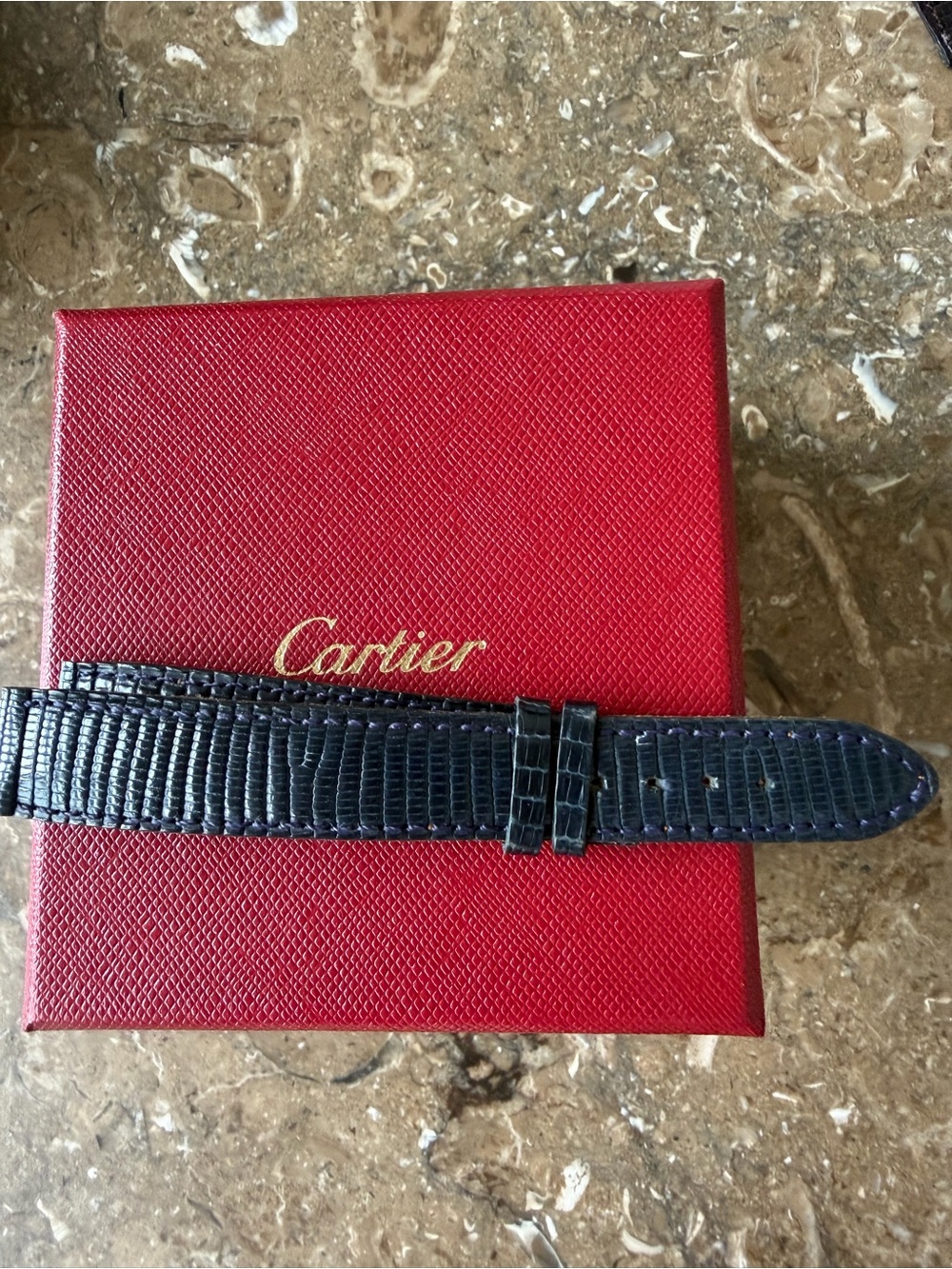CARTIER watch replacement Lizard tank bands from Paris - Picture 9 of 9